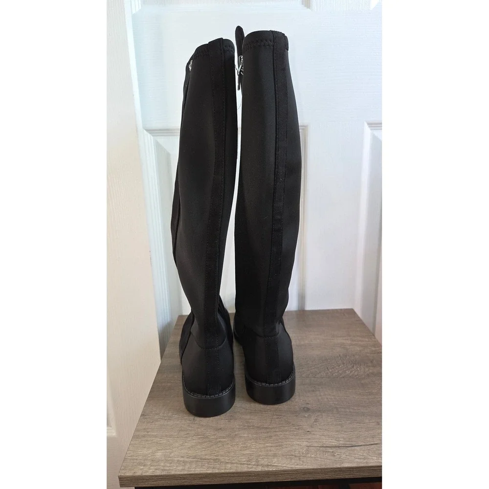 Aerosoles Tierra Womens Black Tall Stretch Knee High Boots A1317 Size 7M